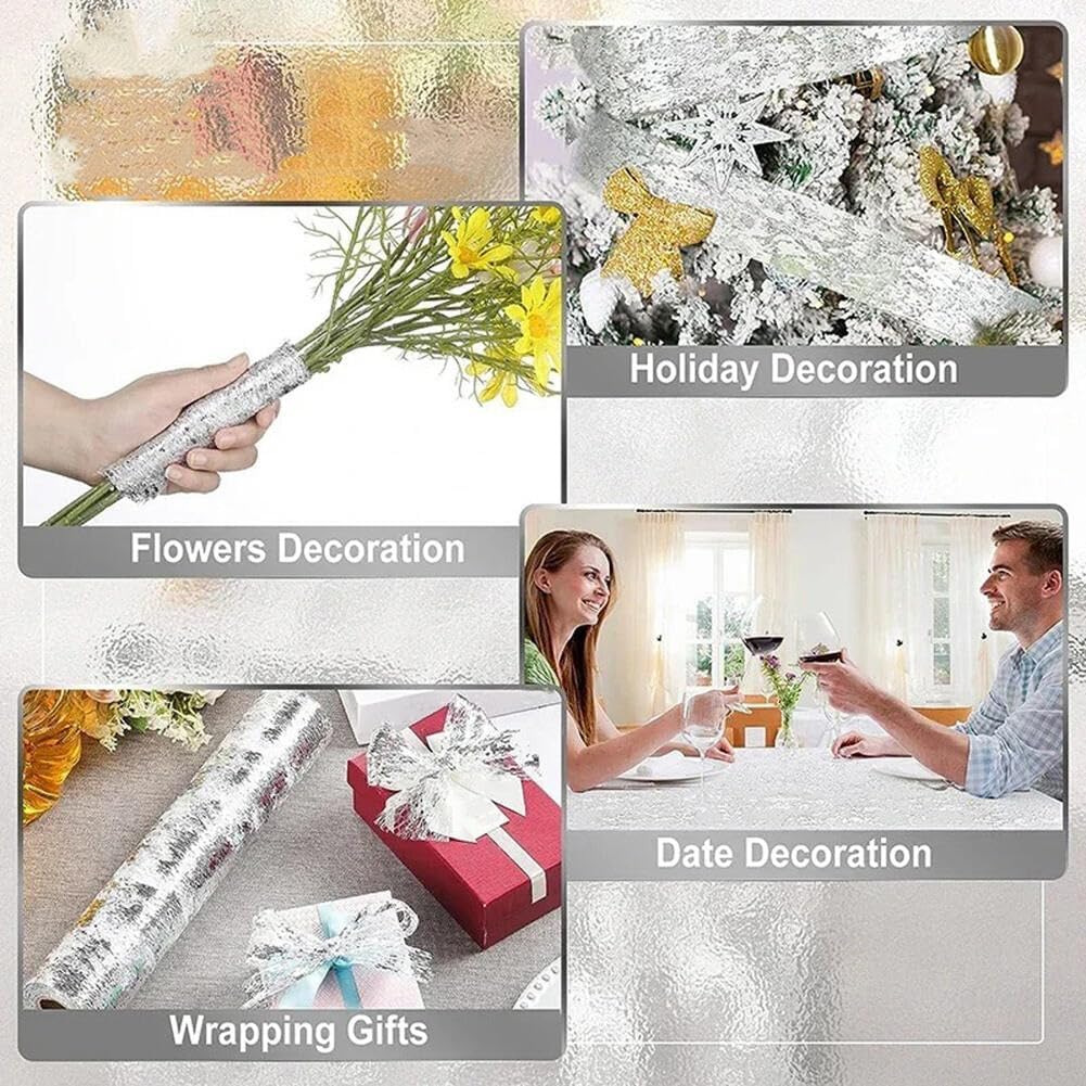 ECYC Ltd Metallic Glitter Thin Table Runner, 11x196 Inch Sequin Foil Mesh Table Decorations for Wedding Christmas Bridal Shower Party Centerpiece (Black)