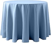 Vista 22 de ULTIMATE TEXTILE Cotton-Feel - Mantel redondo de comedor fino de 72 pulgadas, color verde salvia