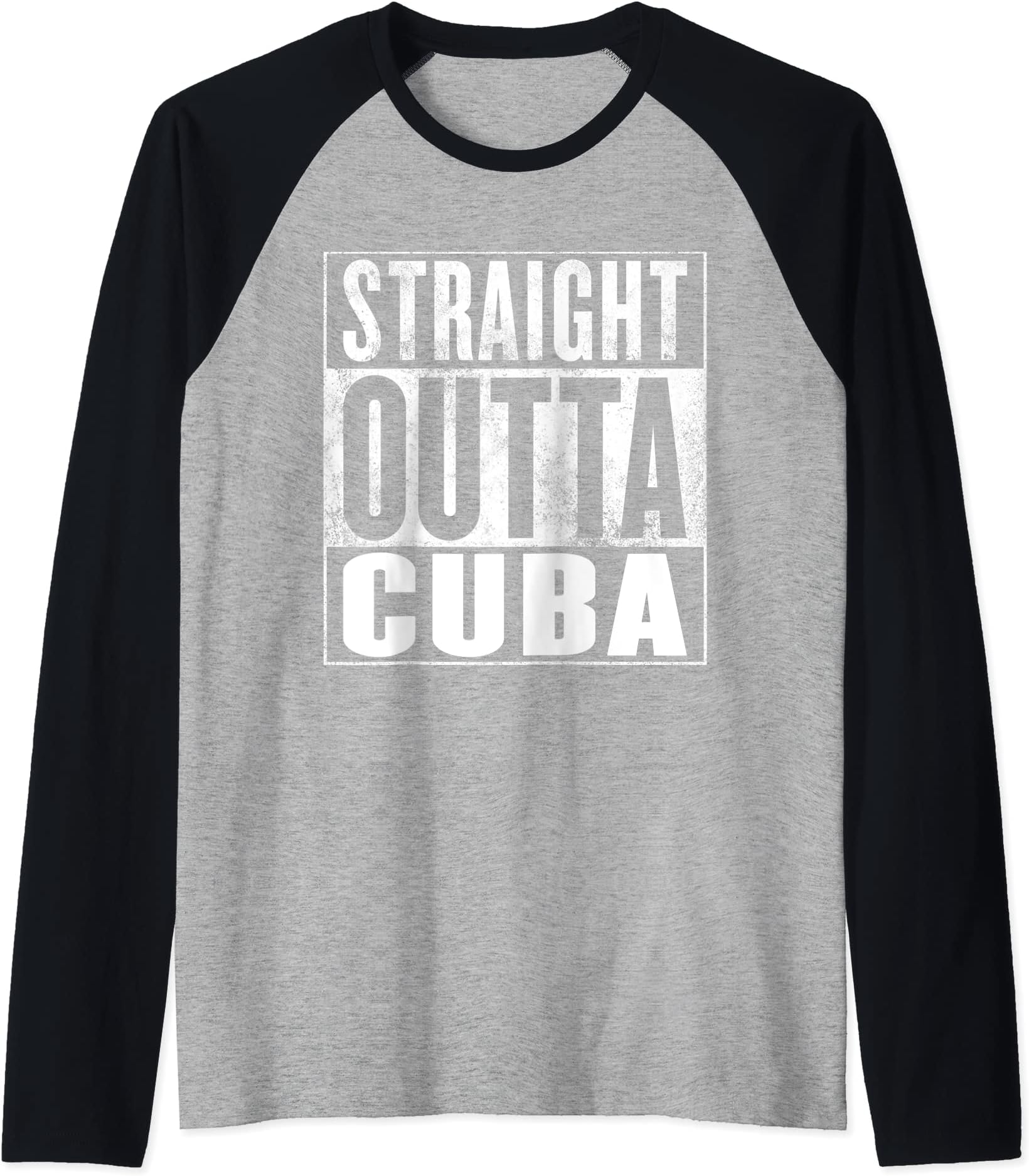 Cuba - Straight Outta Cuba Raglan Baseball Tee