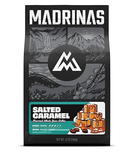 Miniatura 1 de Madrinas  Café con sabor a caramelo salado tostado medio grano entero de 12 onzas