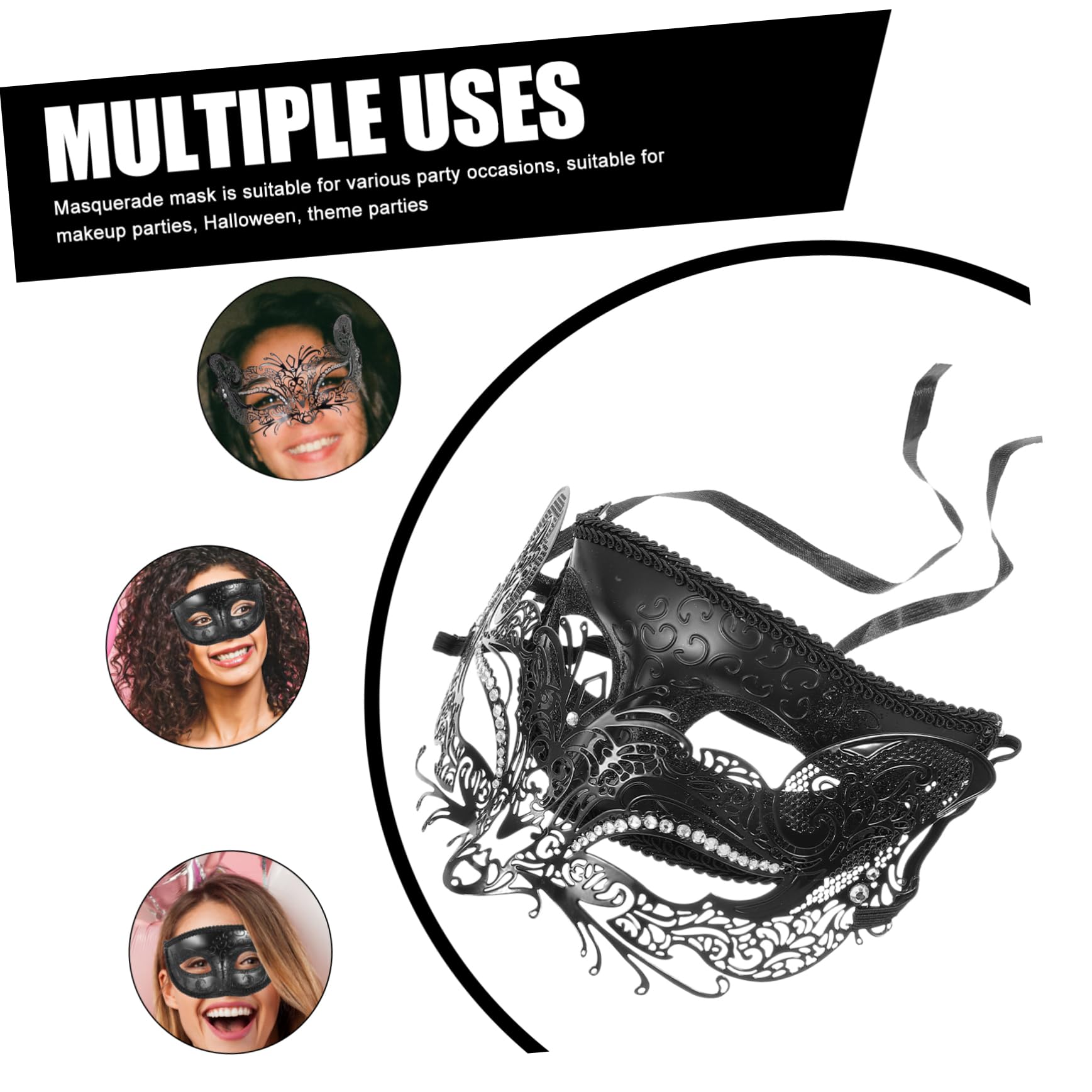 LIFKOME 8stücke Elegante Masquerade Masken Für Frauen Mit Funkelnden Verzierungen Kostümaccessoires Für Halloween Und Themenpartys