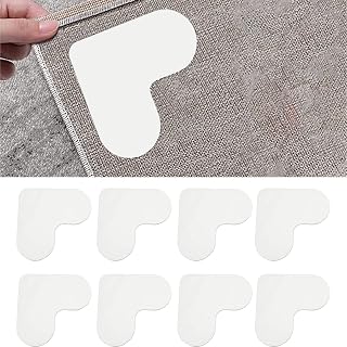 8pcs Washable Reusable Rug Sticker Pad, Heart-Shaped Non-Slip Carpet Tape for Hardwood Floors & Tiles, Multi-Surface Use, PU Material Rug Gripper