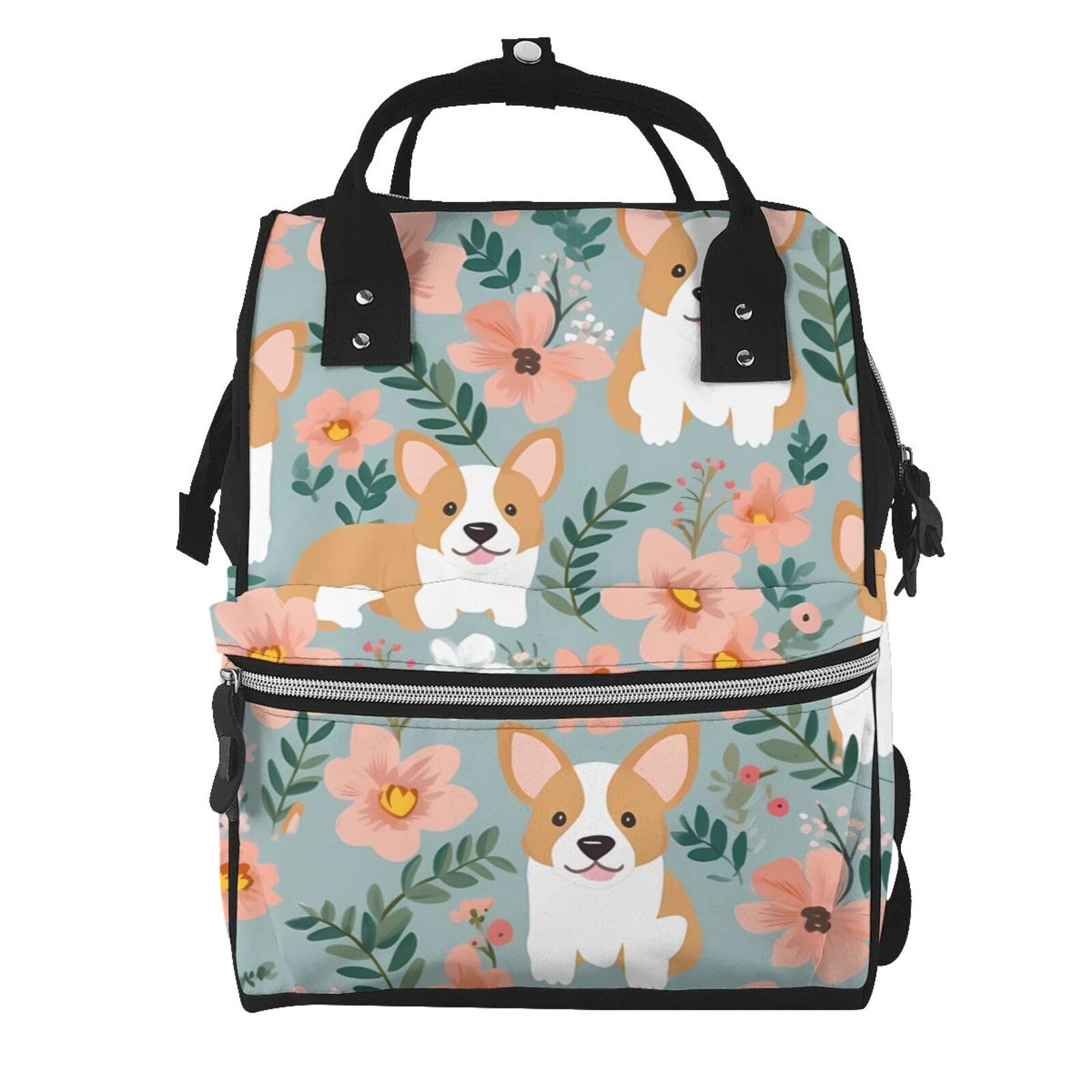 Sac à dos à langer Corgi multifonction imperméable avec poches de rangement - 7