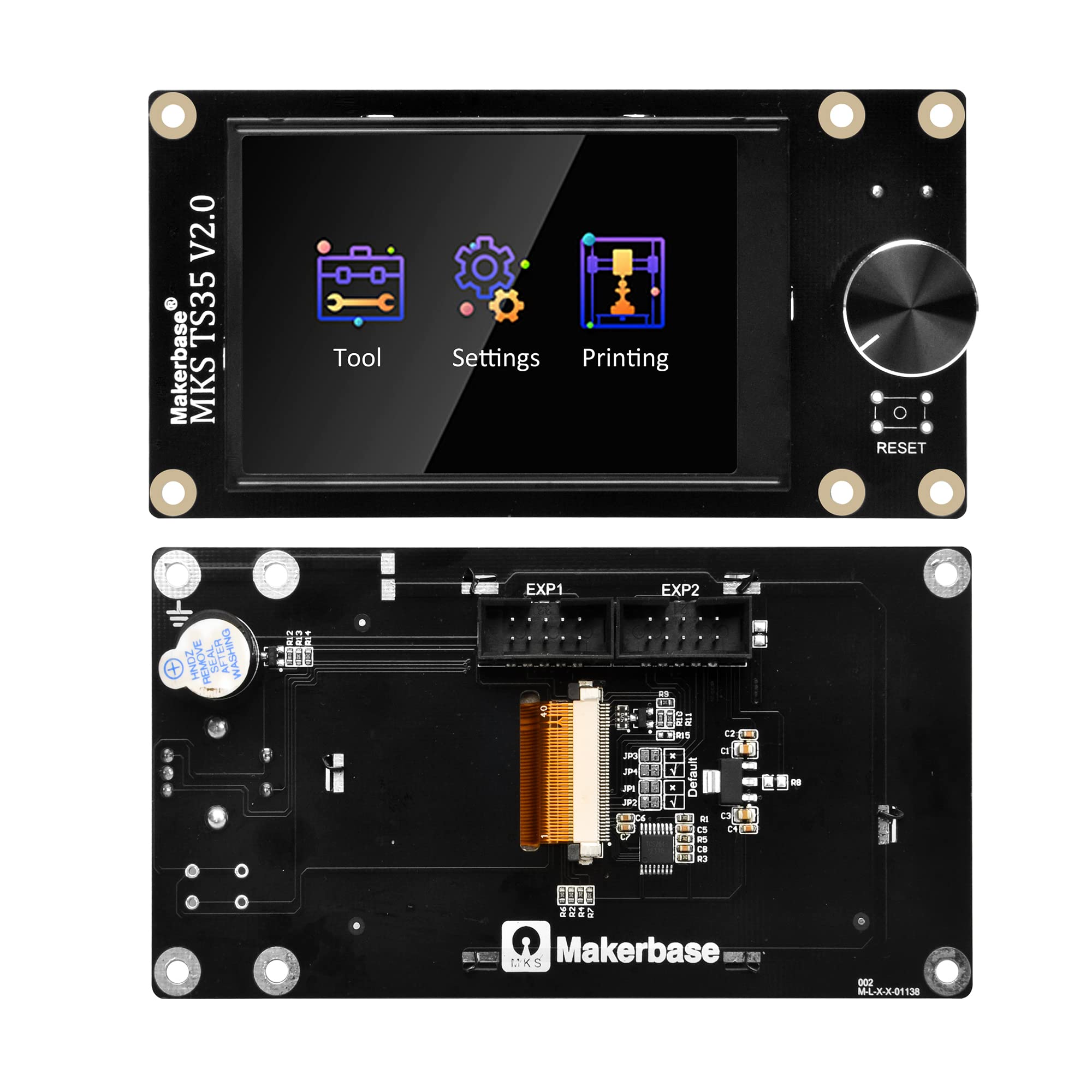 OSOYOO 3D Printer Parts MKS Robin Nano Integrated Circuit Mainboard Controller Motherboard with Robin TS35 Display Opened Source Software with FFC Line & USB Cable