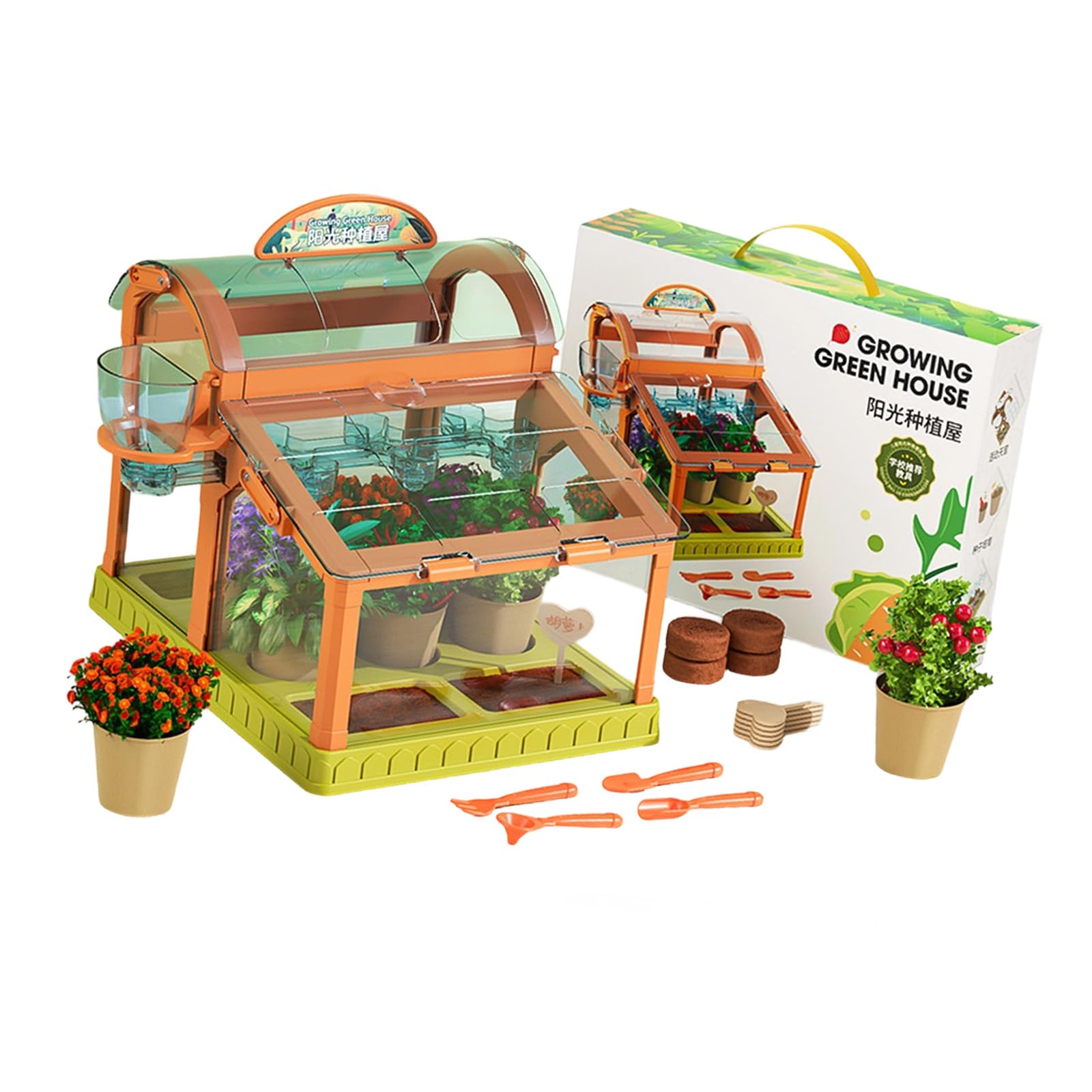 Transparency Kids Gardening House Built From Sturdy Acrylic for Outdoor Plant Growth Family Activity Set