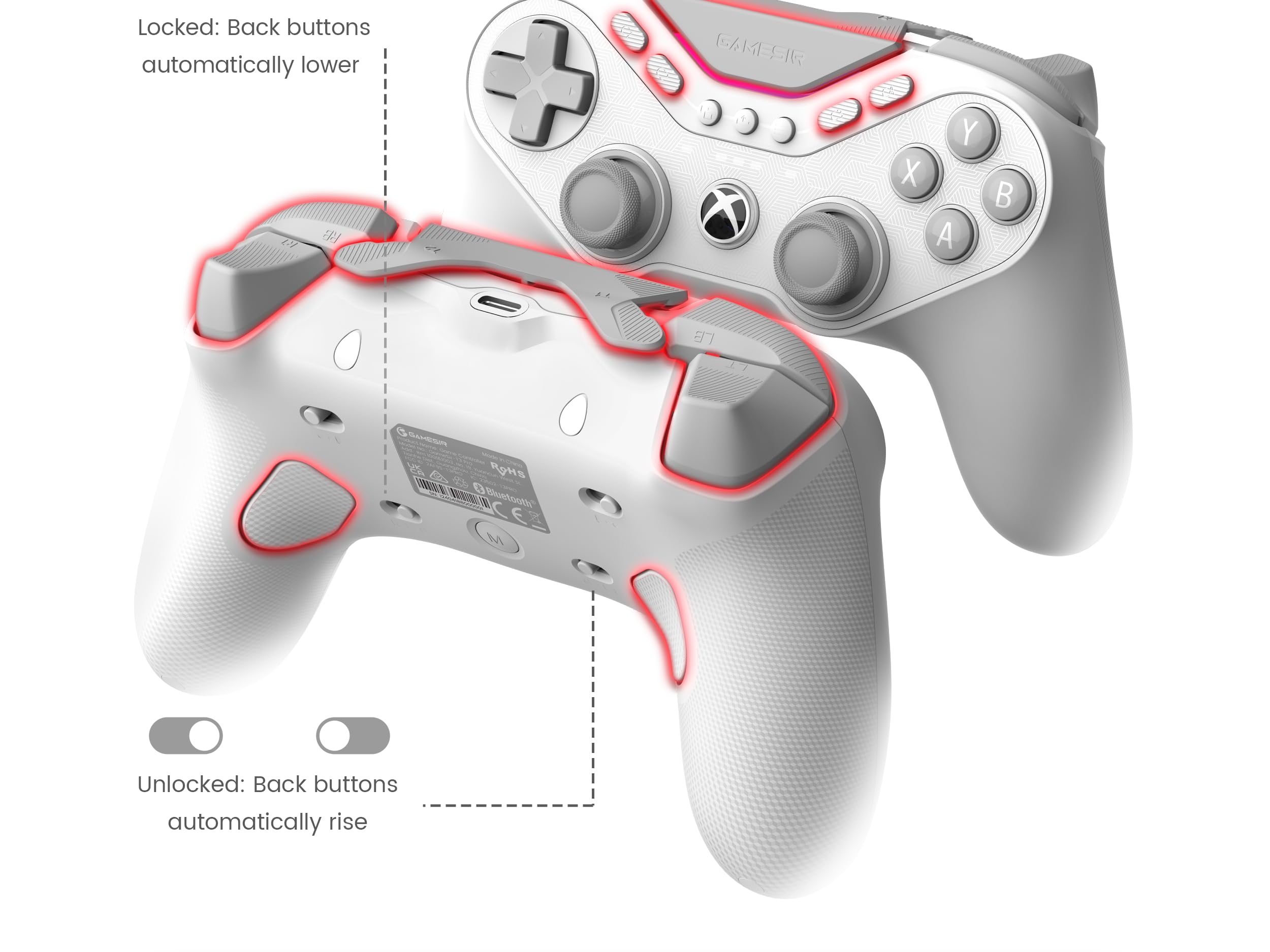 GameSir Tarantula Pro Controller Esports cablato per XBOX & PC | 1000Hz, 9 pulsanti rimappabili, stick TMR, trigger Hall Effect, controllo giroscopico & RGB