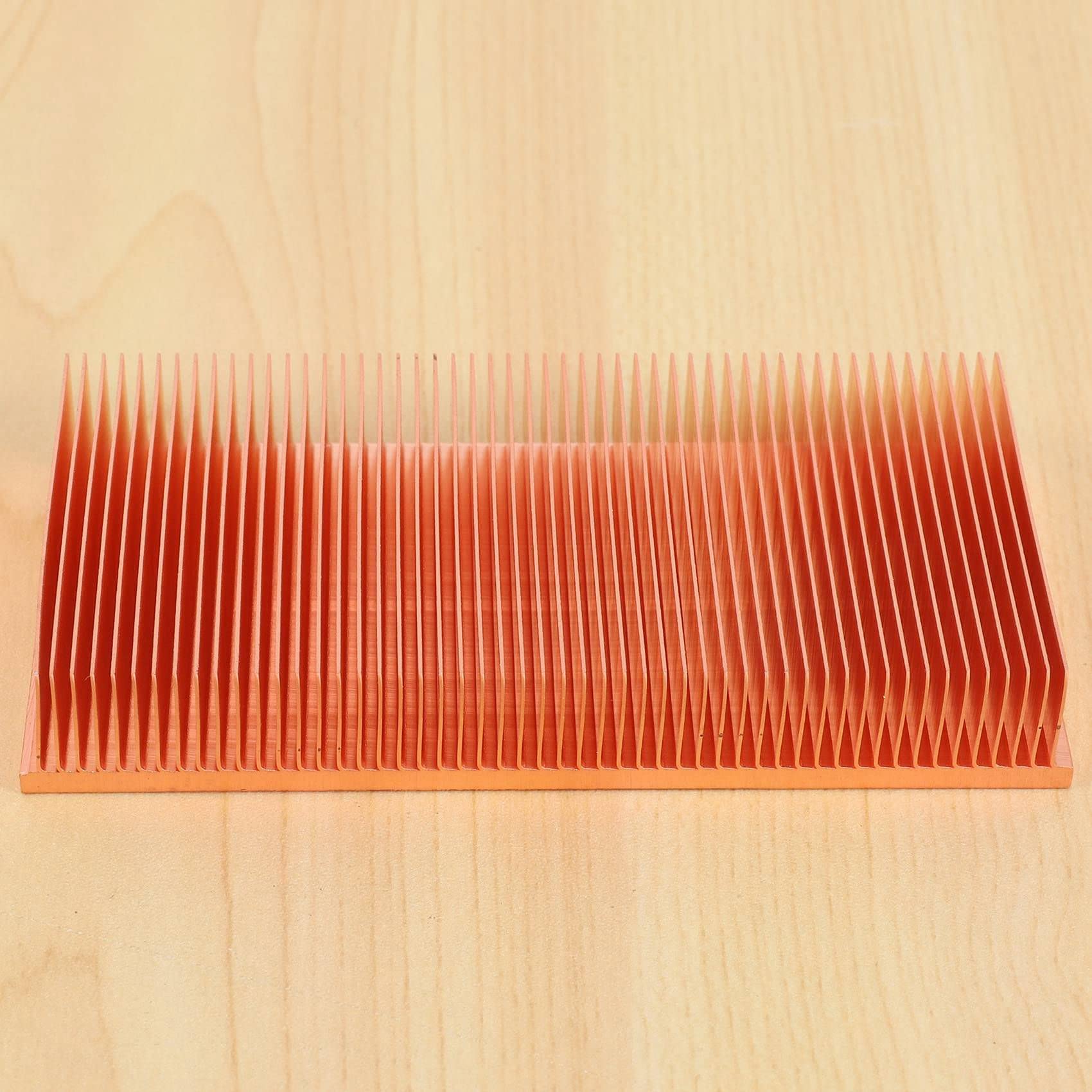 2X Disipador de de Cobre Puro 100X50X15mm Radiador de Disipador de de Aleta de Biselado para Chip de RAM Electrónico LED VGA Enfriador de Refrigeración