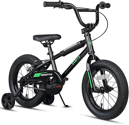 12 14 16 18 Inch Kids Bike BMX Style Bicycle with Training Wheels Coaster Brake for 1-10 Years Old Toddlers Boys Girls Multiple Colors