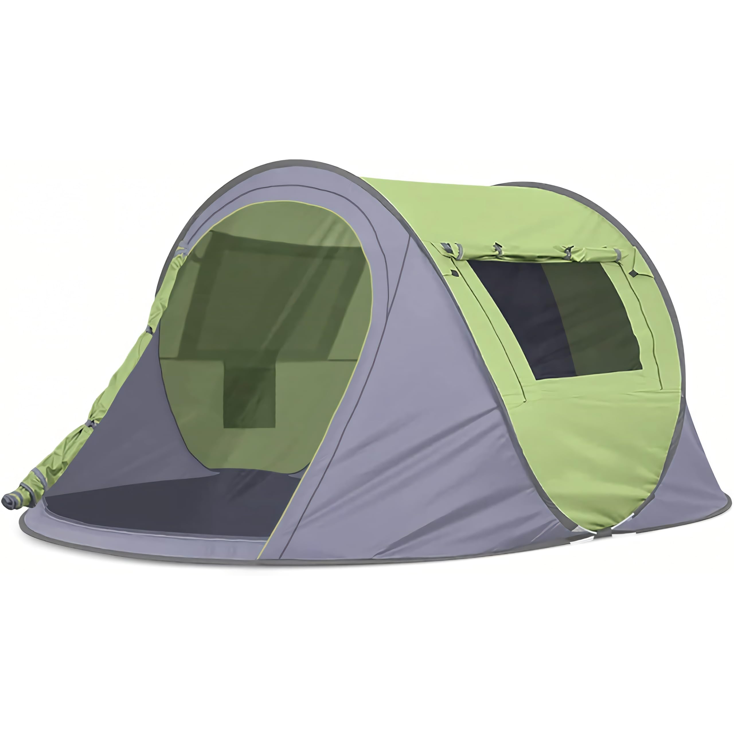 E-store Pop Up Tent for 2-3 People, Outdoor Camping, Waterproof 4-Season Family Tent, UV Protection, Automatic Setup, Portable Lightweight Travel Shelter, Army Green, H110 x W150 x D250cm