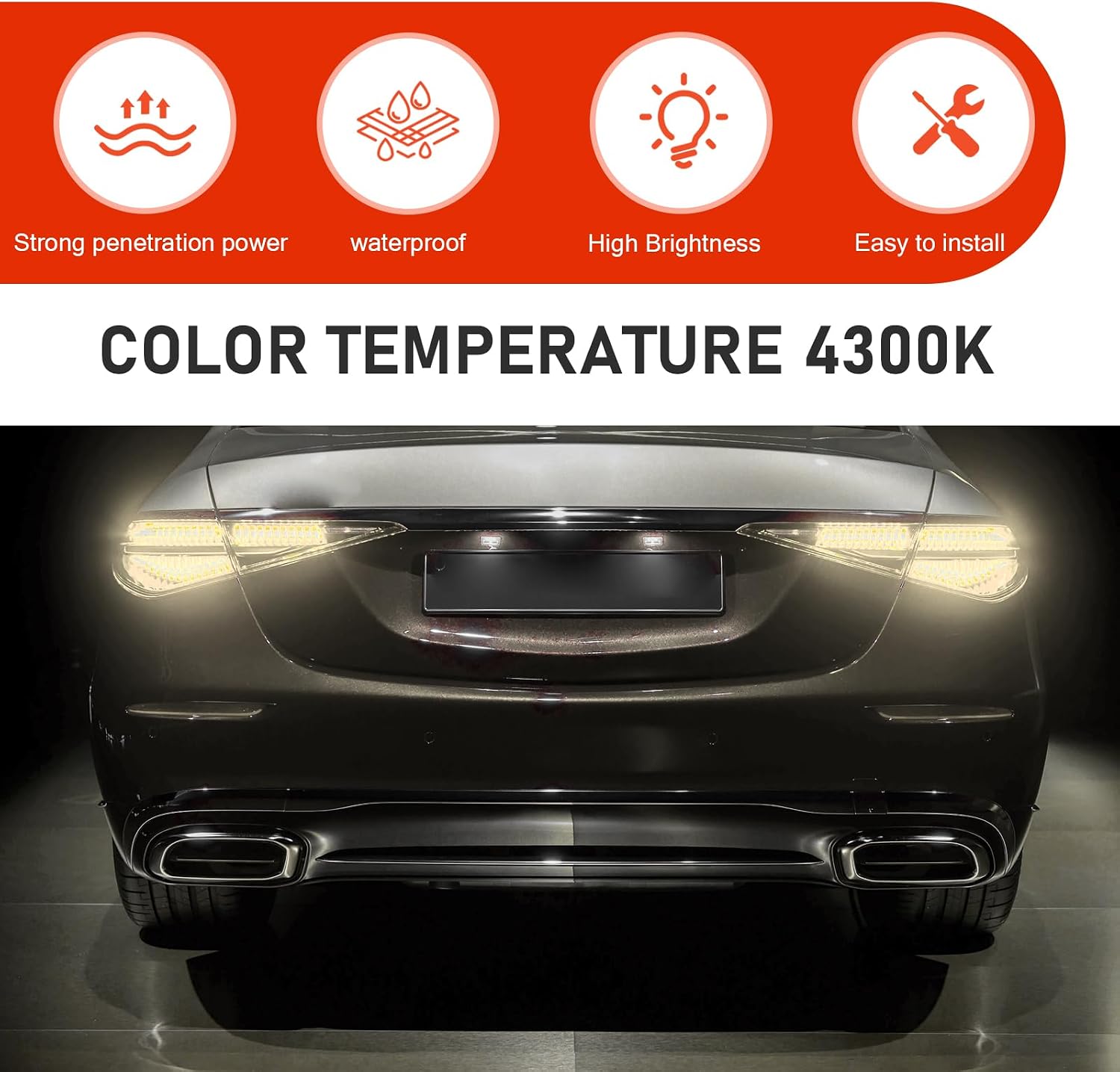2 PCS Car Daytime Running Lights, Waterproof PsX24W Fog Light Bulbs, 3200-3500K Halogen Lamps Replacement Accessory, Universal for Most Cars Suvs (White)