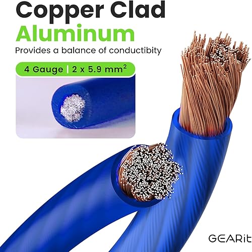 Vista 21 de GEARit Cable de calibre 4, cable eléctrico CCA para alimentación/tierra automotriz, cable de batería, audio de automóvil, RV, kit de cableado
