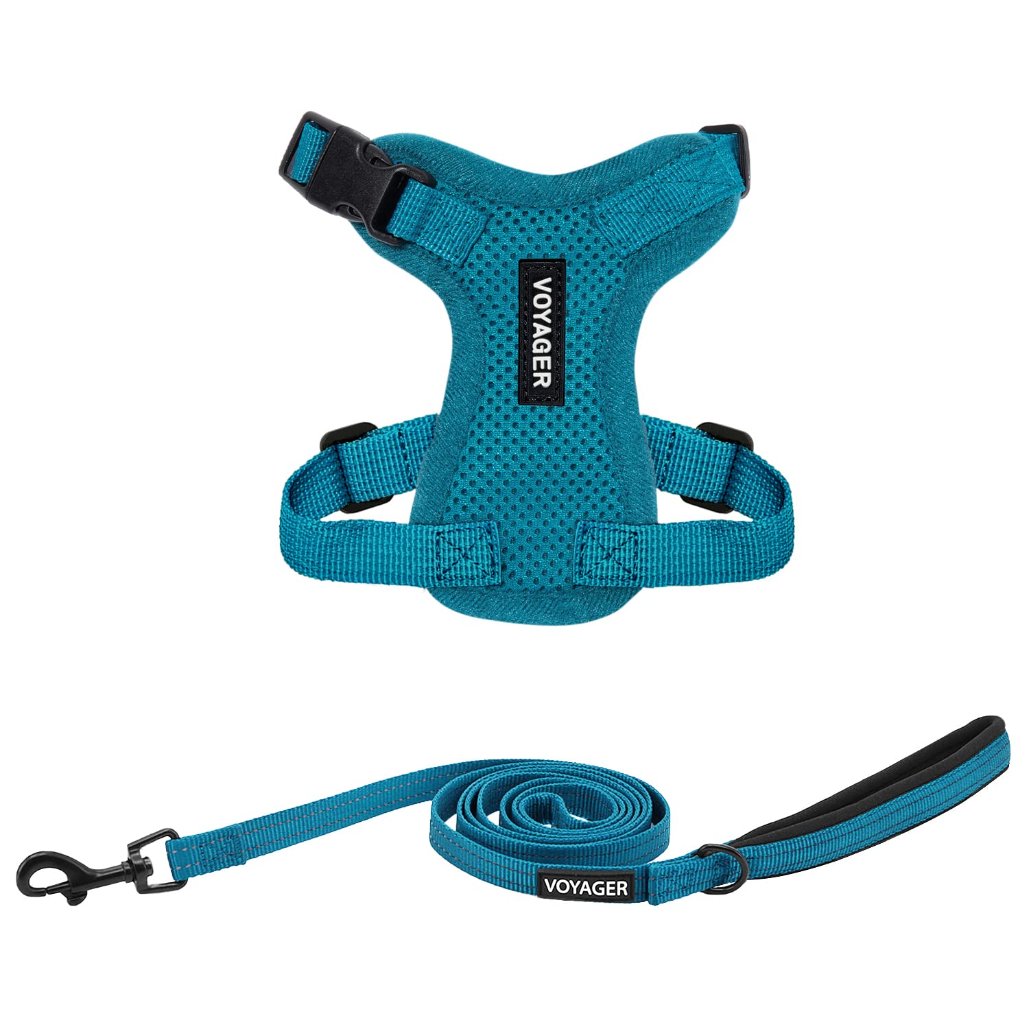 Voyager Escape Proof Cat Harness and Leash Set with Reflective Stitching, Neoprene Handle 5ft - Supports Small, Medium and Large Cats, Kittens for Walking by Best Pet Supplies - Royal Blue, S — view 116