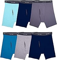 Fruit of the Loom Men's CoolZone Boxer Briefs - Moisture Wicking, Breathable Mesh, No-Ride-Up Legs, Multipack