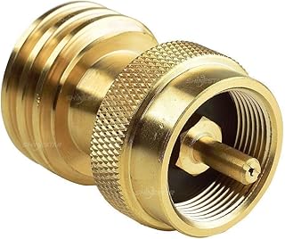 SHINESTAR 1lb to 20lb Propane Tank Adapter, 1lb Propane Adapter for Disposable Throwaway Cylinder, Connector Appliance Designed for 20 or 30 Pound LP Gas Steel Bottle, Made of Solid Brass
