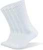 Well Knitting Loose Mens Diabetic Crew Socks,Non-Binding Top,Seamless Toe,Semi Cushion,Breathable Soft Coolmax Socks 4 Pairs