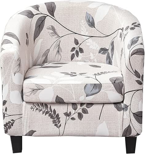 CRFATOP 2 Piece Club Chair Slipcover Stretch Barrel Chair Covers