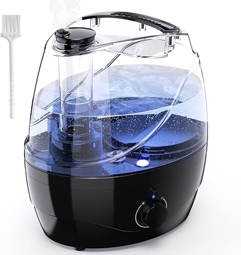 Humidificadores para dormitorio y habitación grande, humidificador de niebla fría de 2.2L para bebé, 30 horas con funcionamiento silencioso,