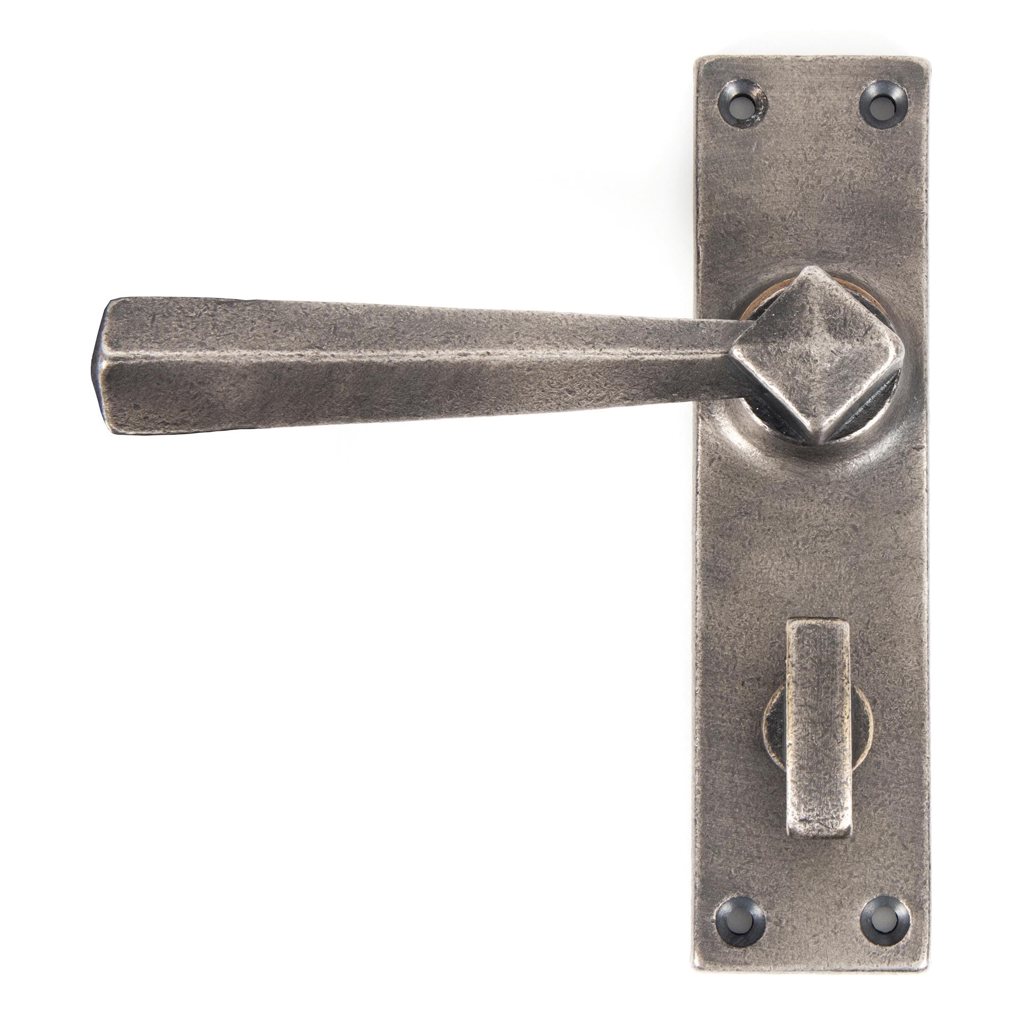 From the Anvil Antique Pewter Straight Lever Bathroom Set