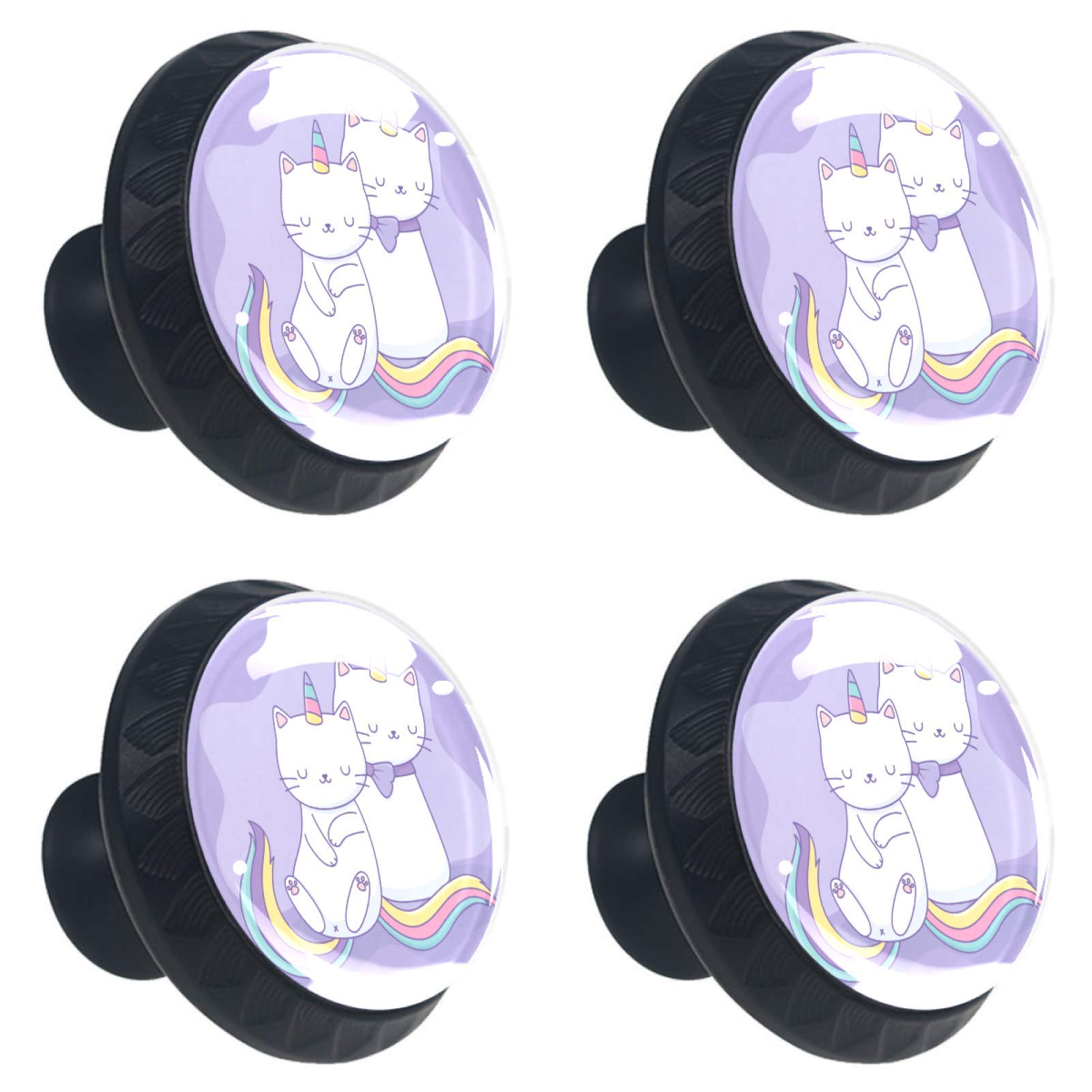 Boutons de tiroir en verre pour placard de cuisine et décoration d'intérieur x4