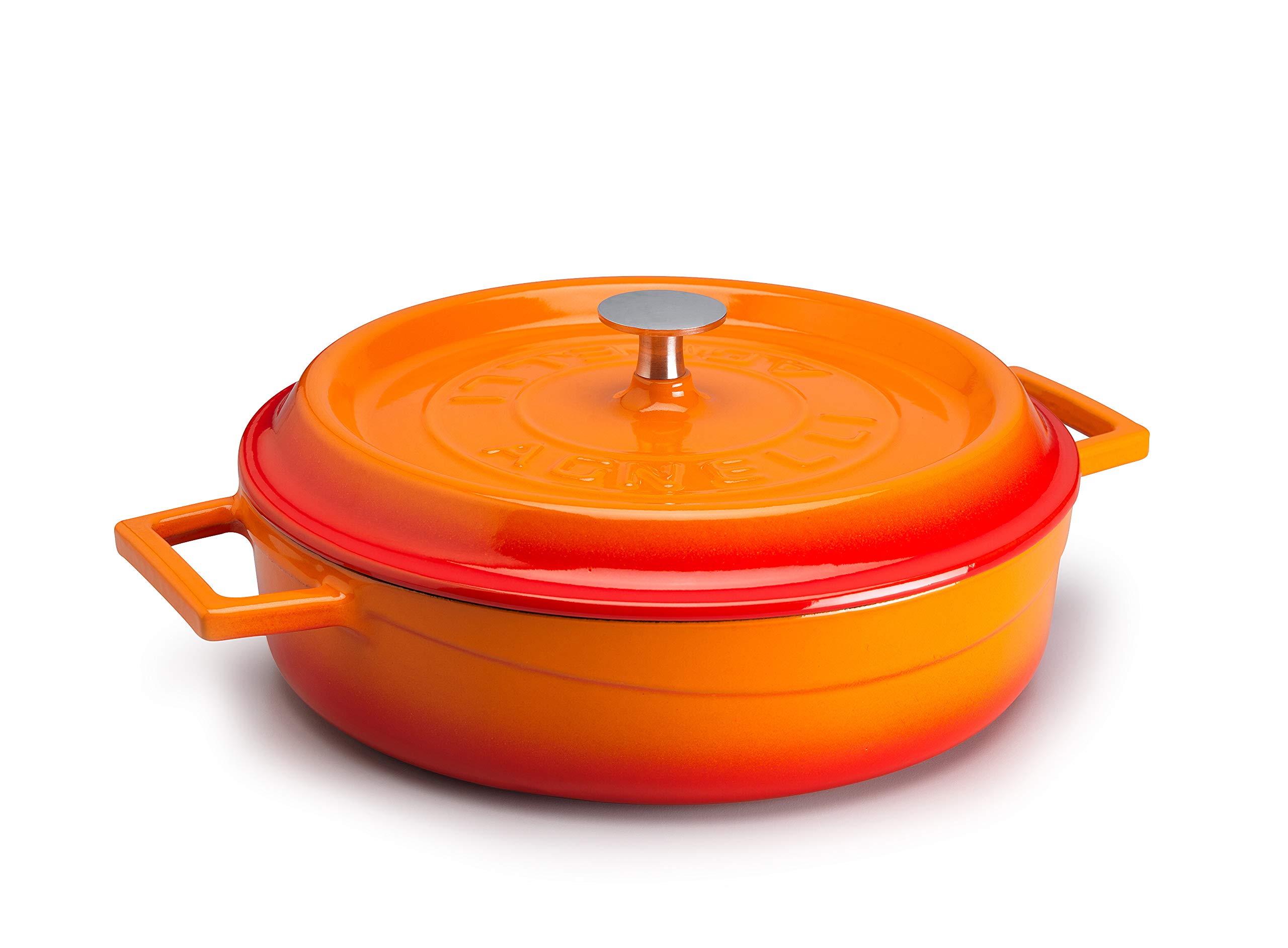 Pentole Agnelli Round Mini Casserole Pot With Two Cast Iron Handles, 2.4 Litre