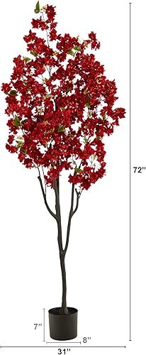 Miniatura 2 de Nearly Natural Árbol artificial de flor de cerezo de 6