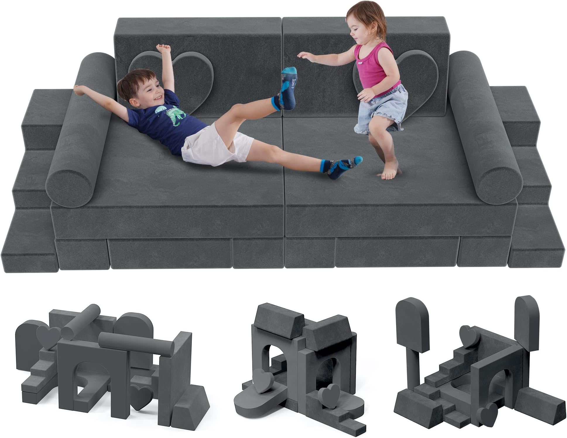 Member's Mark Kids' Explorer Sofa, Gray Home & Kitchen
