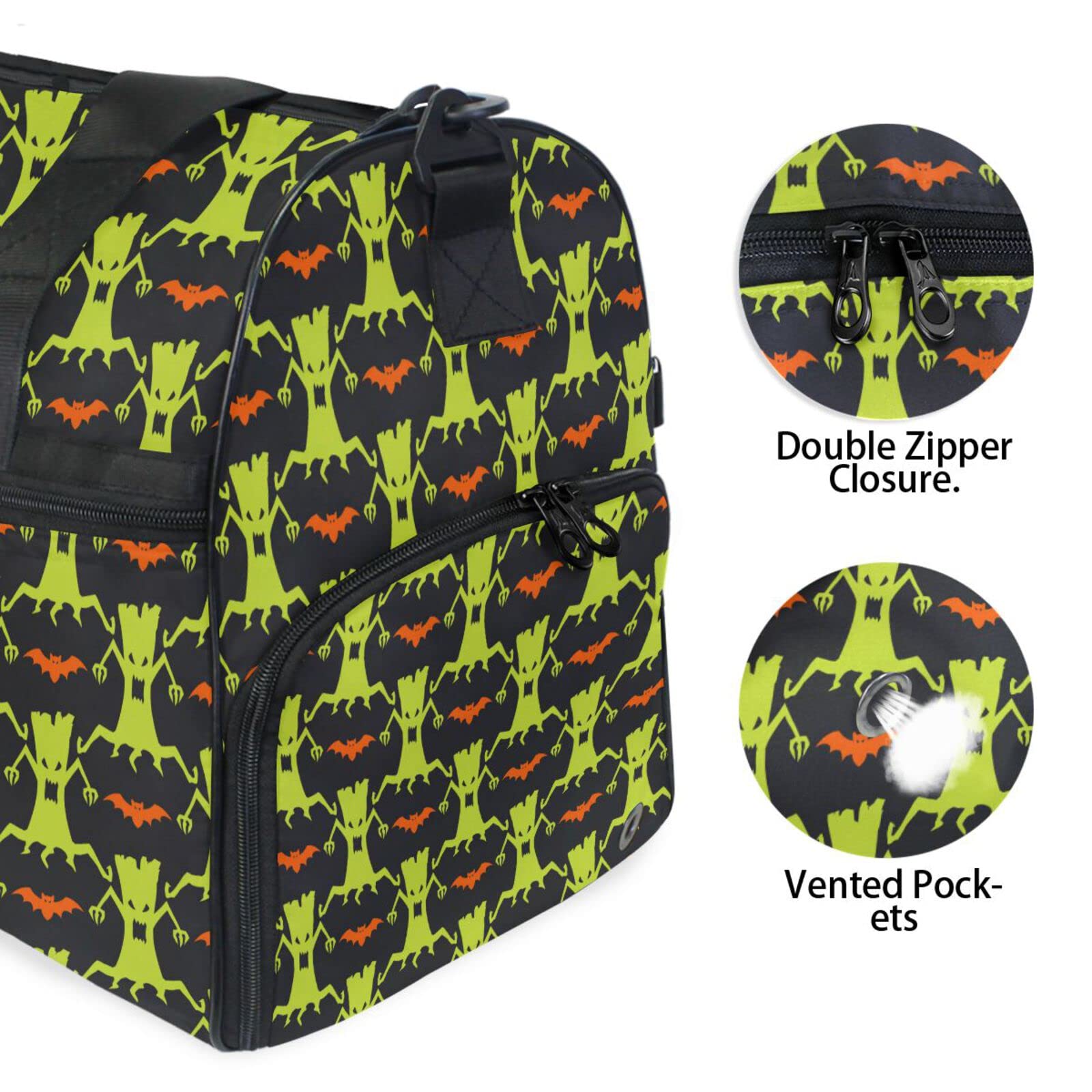 Fledermausbaum Halloween Sporttasche Badetasche mit Schuhfach Reisetaschen Handtasche für Reisen Frauen Mädchen Männer