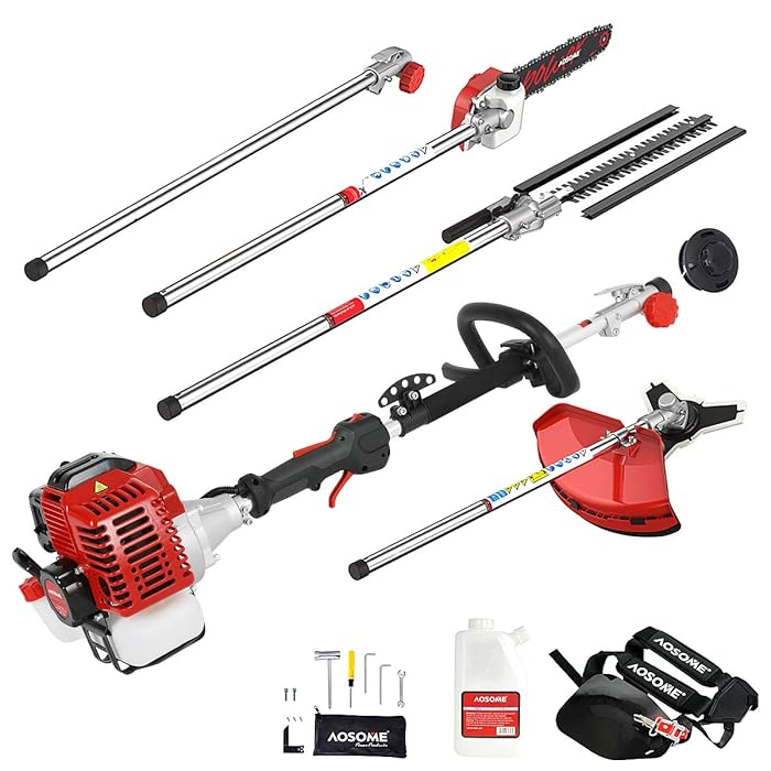 Buy AOSOME Multi Function 5 in 1 Garden Tool Hedge Trimmer, Brush Cutter, Chainsaw Pruner