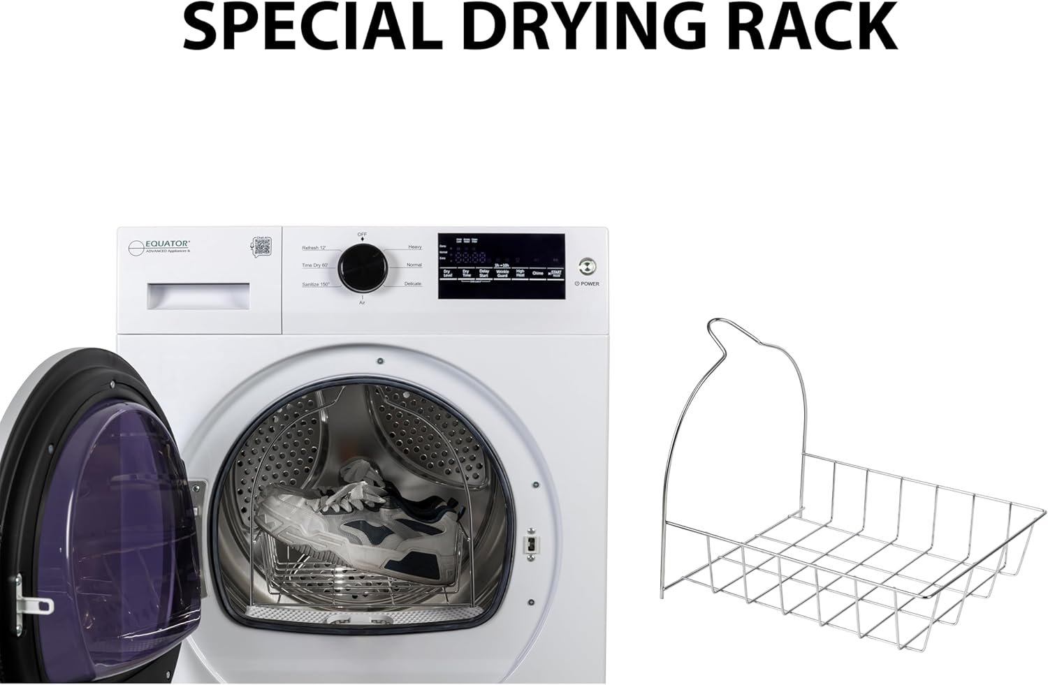 Equator 24" White Front Load Dryer with Moisture Sensing