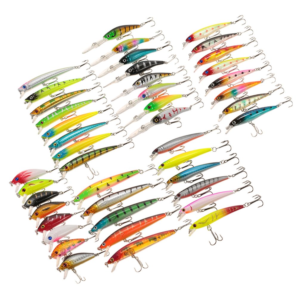 Lixada 43pcs Leurres de Pêche kit Artificielle Appâts Kit Pêche Accessoires
