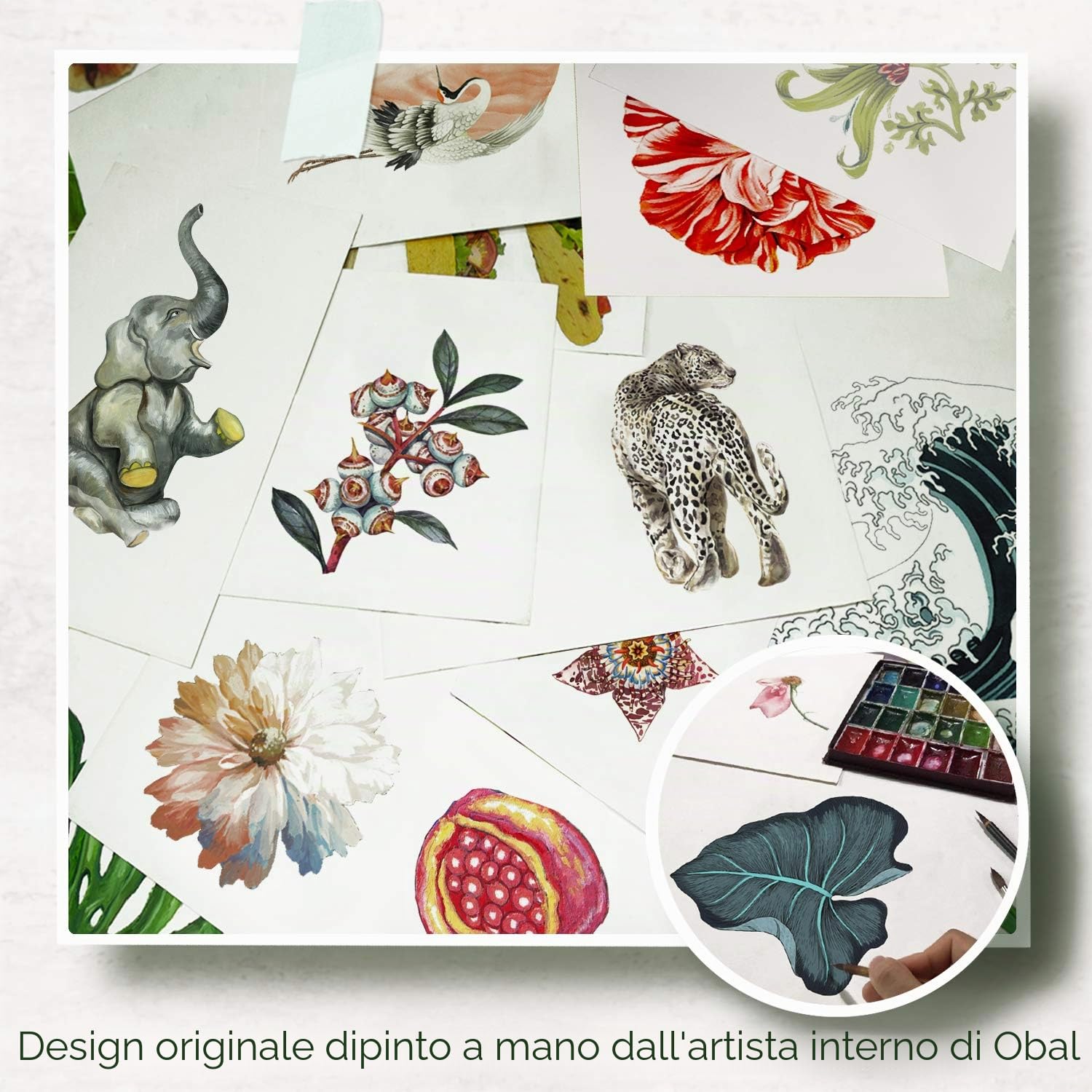 Obal William Morris, tenda da doccia con motivo ladro di fragole, impermeabile, antimuffa, in poliestere, tenda da doccia decorativa in stile Art Déco, con 12 ganci, lavabile in lavatrice, 180 x 180