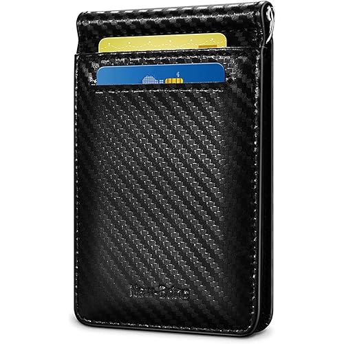 Generic RFID Blocking Slim Wallet For Men Minimalist Bifold Money Clip (Black)