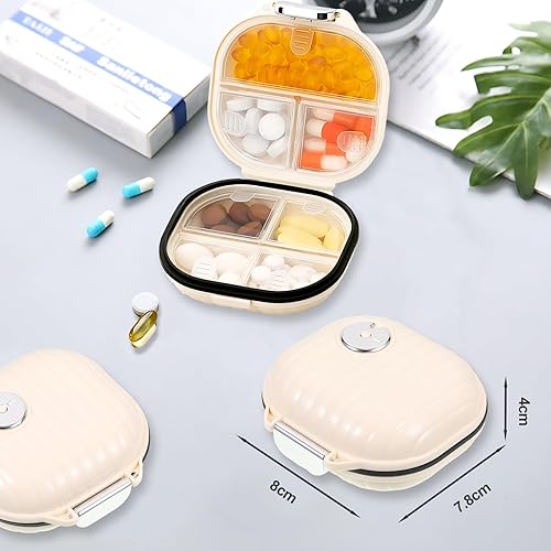 Miniatura 2 de Travel Essentials - Organizador de pastillas, contenedor de píldoras, portátil, semanal, viajes de negocios, uso diario, rastreador de pastillas,