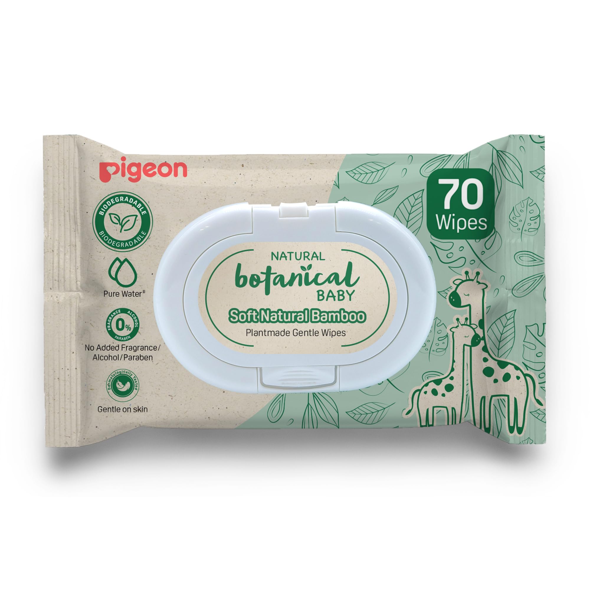 Natural Botanical Bamboo 70 Wipes