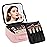 Chomeiu Makeup Bag with LED Mirror, Cute Cosmetic Bags Birthday Gifts for Girls Women, Makeup Train Case Artists Organizer Large Make Up Bags with Light Up Mirror 3 Color Lights, Pink