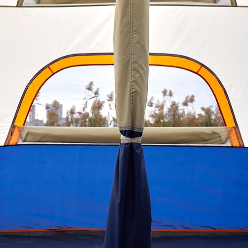 Miniatura 9 de KTT Extra Large Tent 6-10-12-14 Person(Style-B),Family Cabin Tents,2 Rooms,3 Doors and 3 Windows with Mesh,Straight Wall,Waterproof,Double Layer,Big