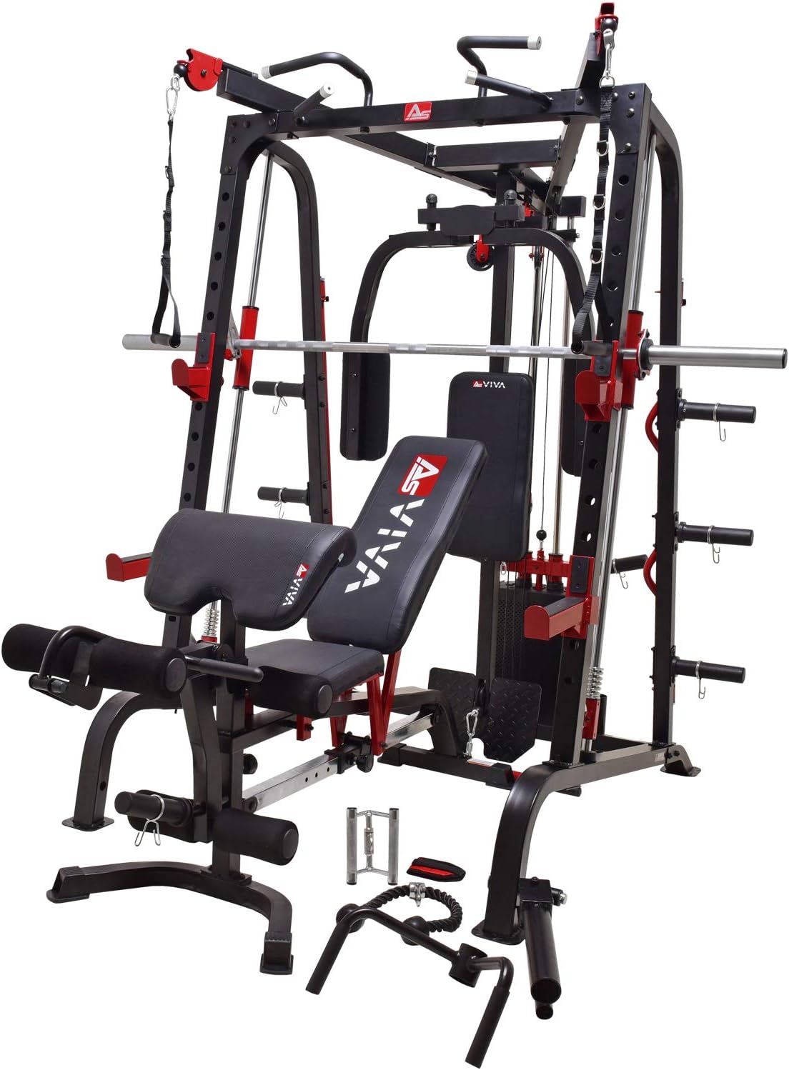 AsVIVA MS2 Professional Multigym, Weight Bench, Workstation and Home Gym for a Full Body Workout – Arm & Leg Training for your Home
