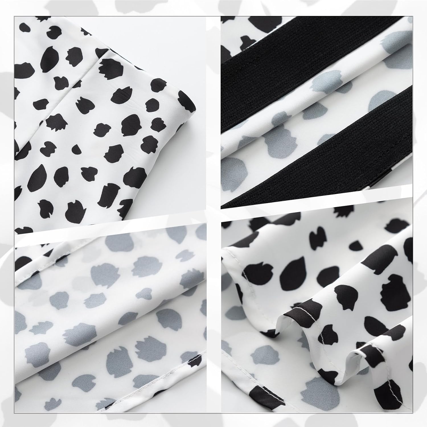 Womens Leopard Print Skirt Trendy Summer Midi Long Length Silk Satin High Waist Elastic Skirts - Image 5