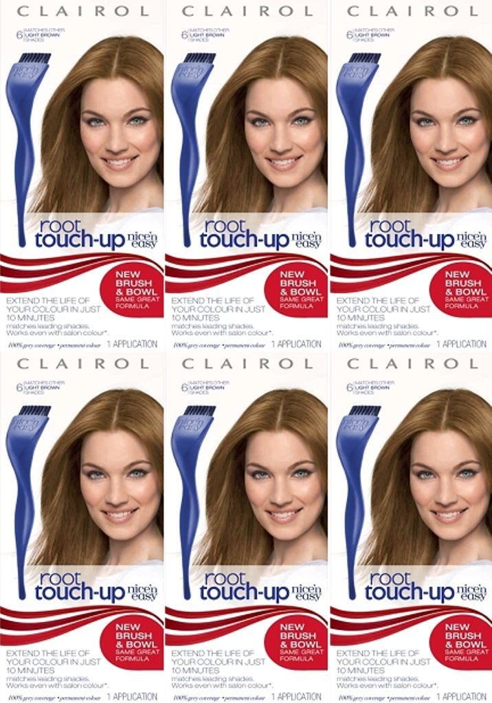 TWELVE PACKS of Clairol Nice N Easy Root Touch Up No 6 Light Brown