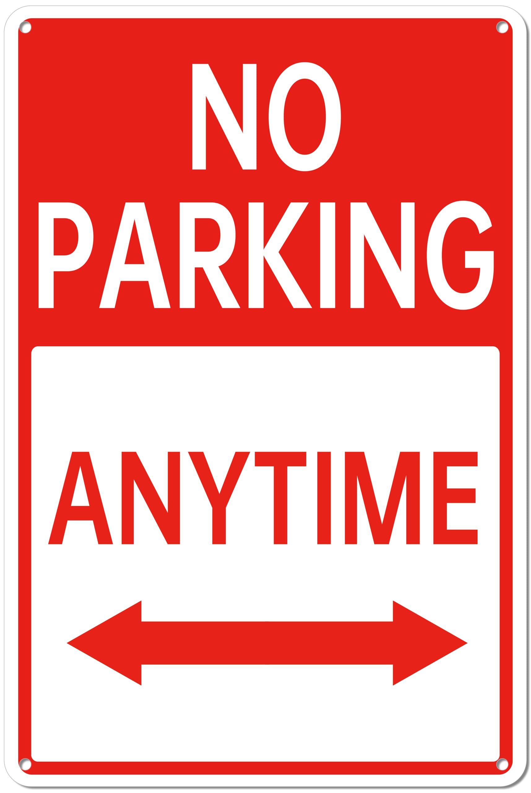Kadezia "No Parking Anytime" Sign - 7.8" x 11.9" Heavy - Duty Aluminum Traffic Sign for Indoor & Outdoor Use (144)