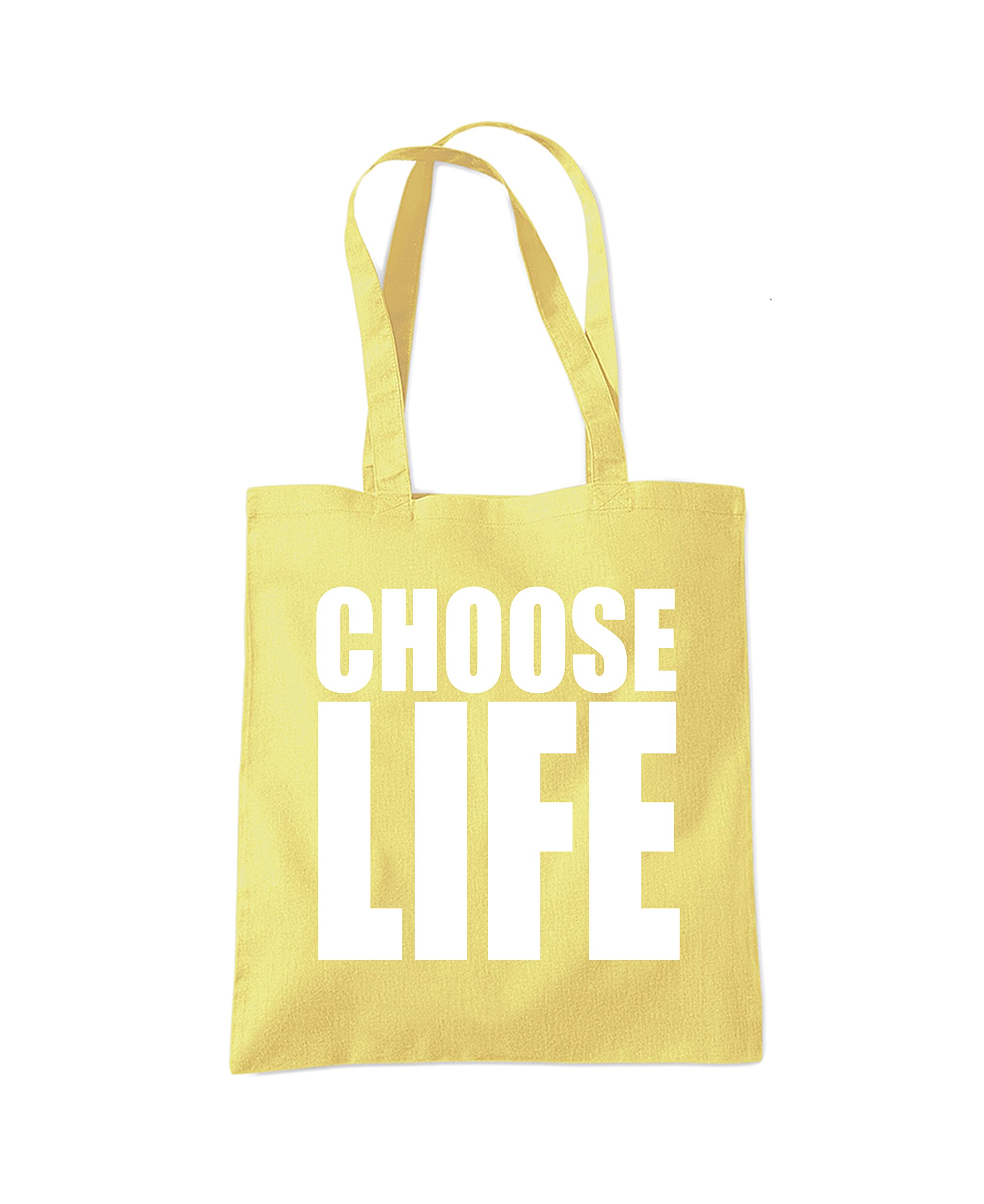 Hotscamp Women's Lemon Yellow Choose Life - Tote Shopper Fashion Bag