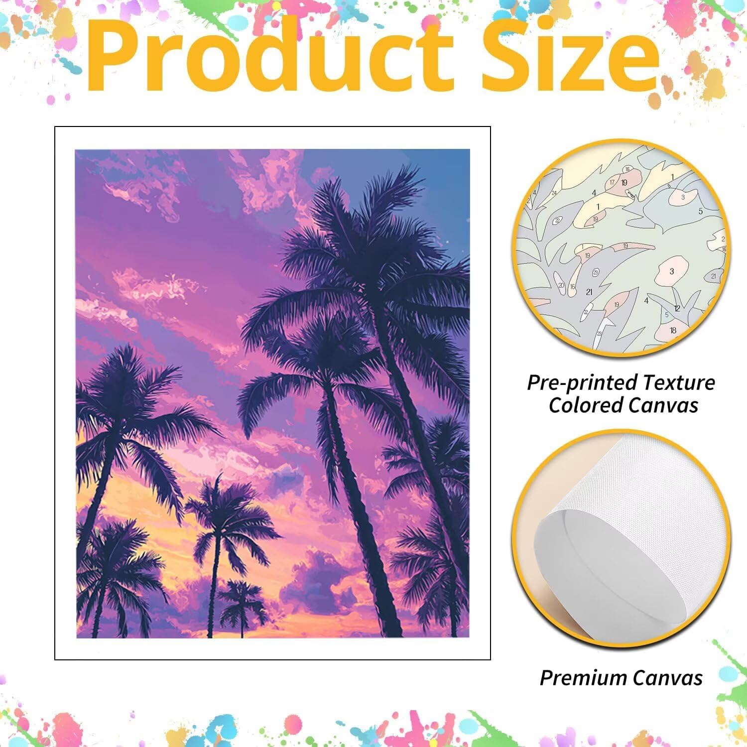 WEISHIWE Dipingere con i Numeri Adulti Cocco, 80x100cm s-1044