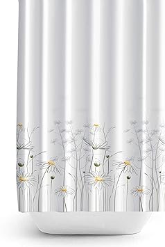 Extra Long And Wide Fabric Shower Curtain, 240cm Wide by 200cm Drop ...
