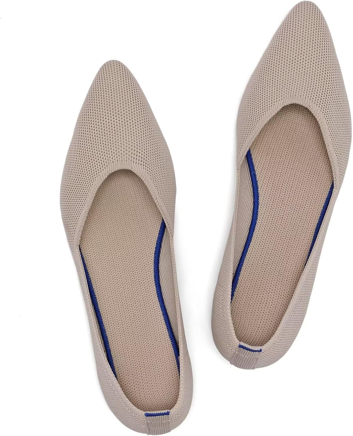 Frank Mully Womens Flat Shoes Classic Pointed Toe Flats Knitted Dress Shoes Soft Flats for Woman Comfortable Dressy - Image 8