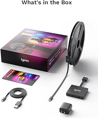 Miniatura 7 de Lytmi Retroiluminación LED para TV con HDMI 2.0 Sync Stick Inmersiva RGBIC Retroiluminación para televisores de 25 a 55 pulgadas Plug and Play Tiras