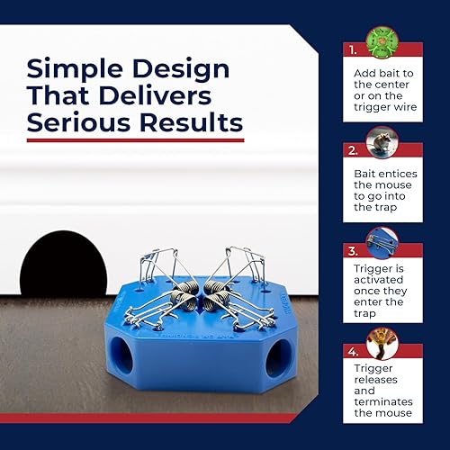 Miniatura 2 de Trampa reutilizable para ratones  Trampas para ratones de múltiples capturas para uso en interiores y exteriores, seguras para mascotas y niños,