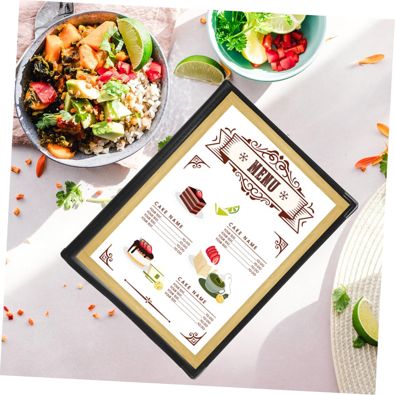 Copertine per Menu 2 Pezzi in Pvc Resistenti Usura 6 Pagine 12 Visualizzazioni per Hotel e Locali