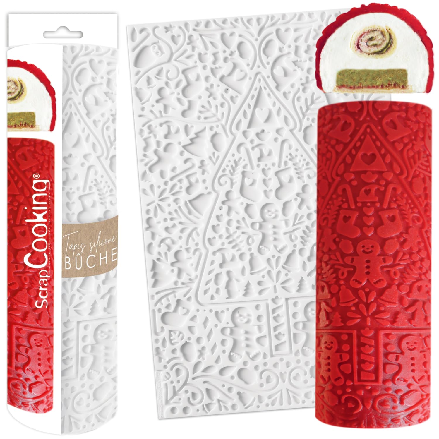 4 Accessoires Sweet Xmas pour décoration de gâteau de Noël 4 Accessoires Sweet Xmas pour décoration de gâteau de Noël