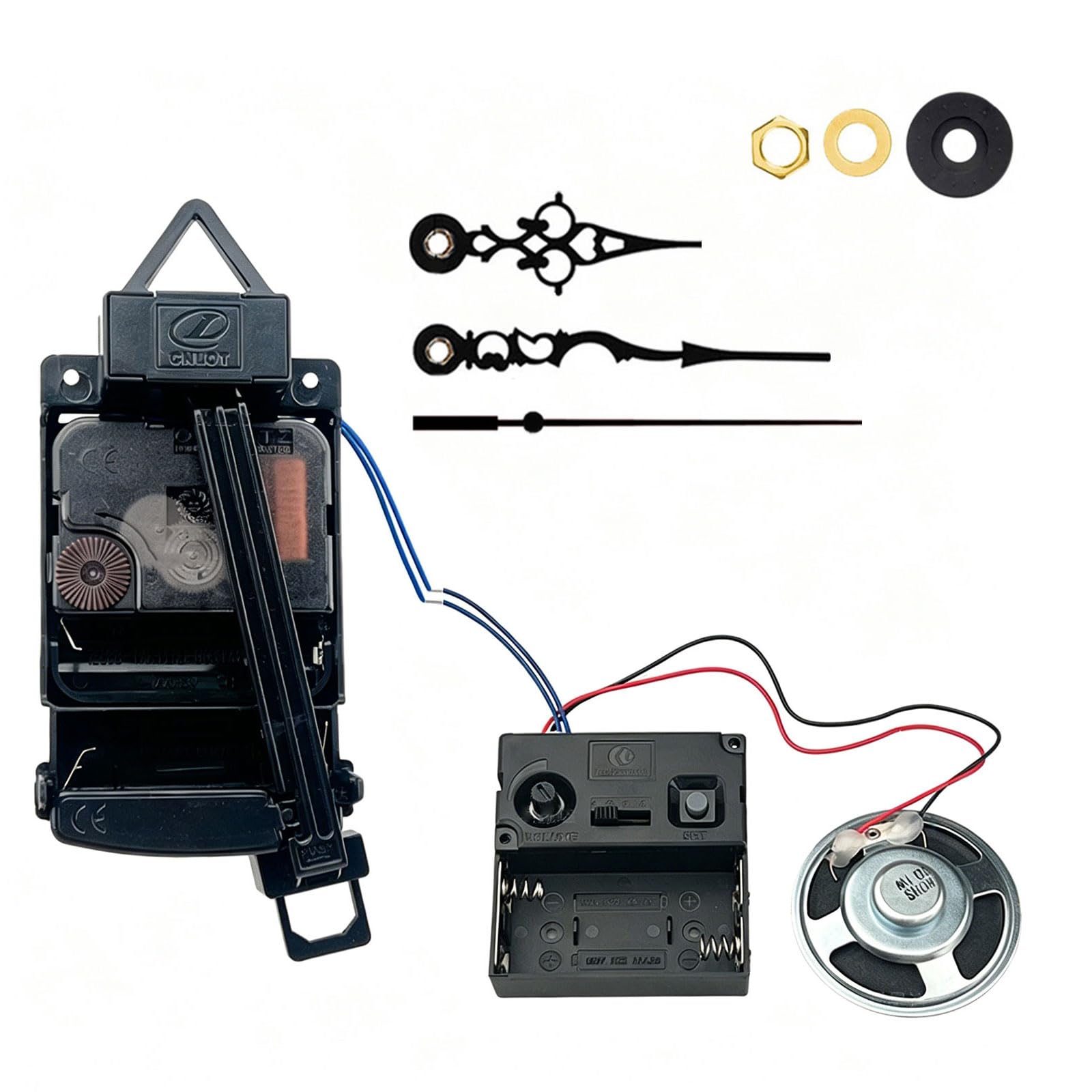 TFAOYS Quartzs Pendulum Clock Movement Mechanism with Hands Music Chimes Box Set for Wall Clock Repair Parts Replacement Accessories Wall Repair Parts Set