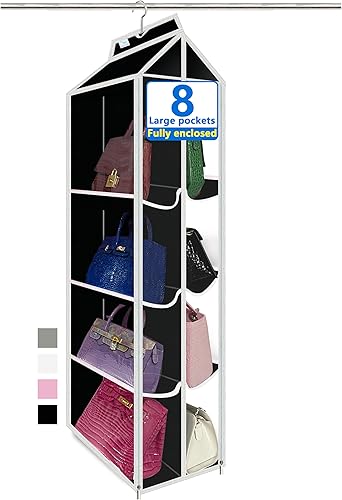 Miniatura 7 de zebricolo, Organizador de monedero, 2 unidades, armario de percha de monedero, 8 bolsillos, organizador de bolsas para armario, bolsillos más